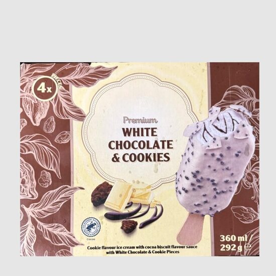 Valge šokolaad & küpsis 4x90ml